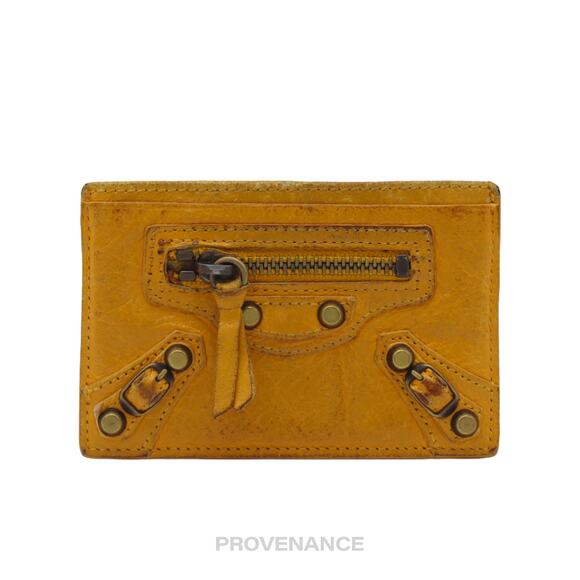 🔴 Balenciaga City Bag Card Holder Wallet - Yellow